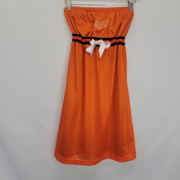 UNIVERSITY OF OKLAHOMA STATE UNIVERSITY LOGO SOLID STRAPLESS DRESS - Picture 8 of 15